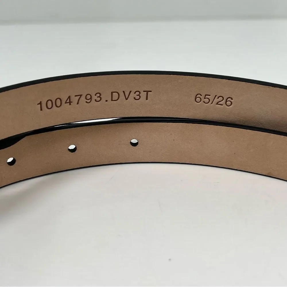 $575 Versace Medusa Belt Leather Gold Buckle Belt Women 65 cm /26 Inches Size S